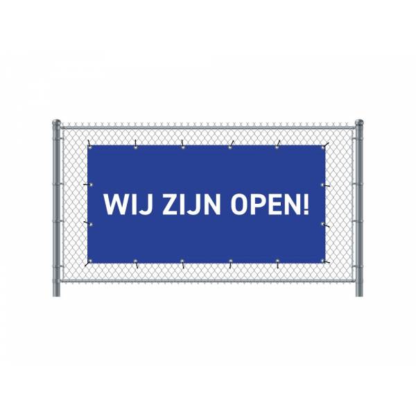 Fence Banner 300 x 140 cm Open Dutch Blue