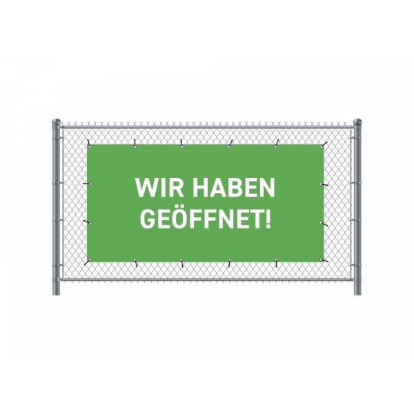 Fence Banner 200 x 100 cm Open German Green
