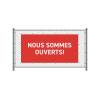 Fence Banner 200 x 100 cm Open German Red - 10