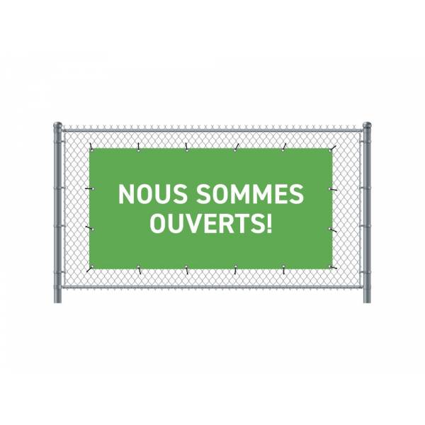 Fence Banner 200 x 100 cm Open French Green