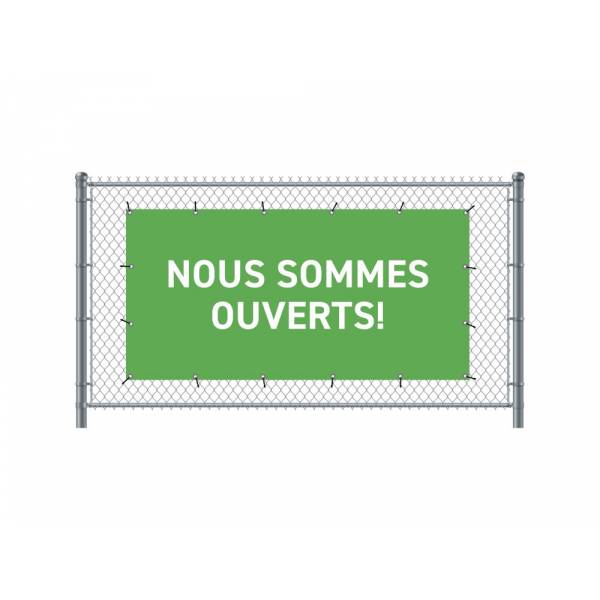 Fence Banner 300 x 140 cm Open French Green