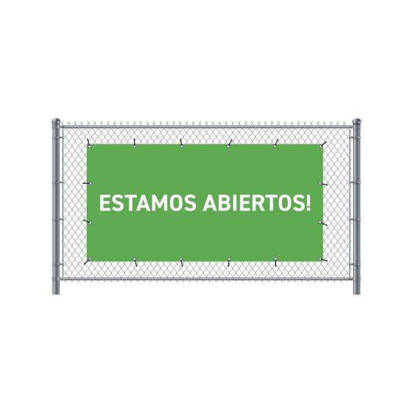 Fence Banner 300 x 140 cm Open Spanish Green