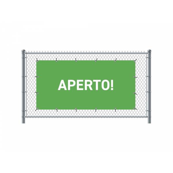 Fence Banner 300 x 140 cm Open Italian Green