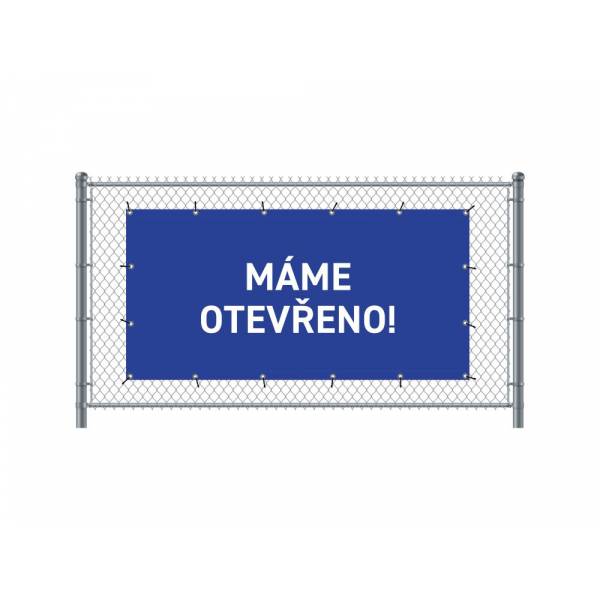 Fence Banner 200 x 100 cm Open Czech Blue