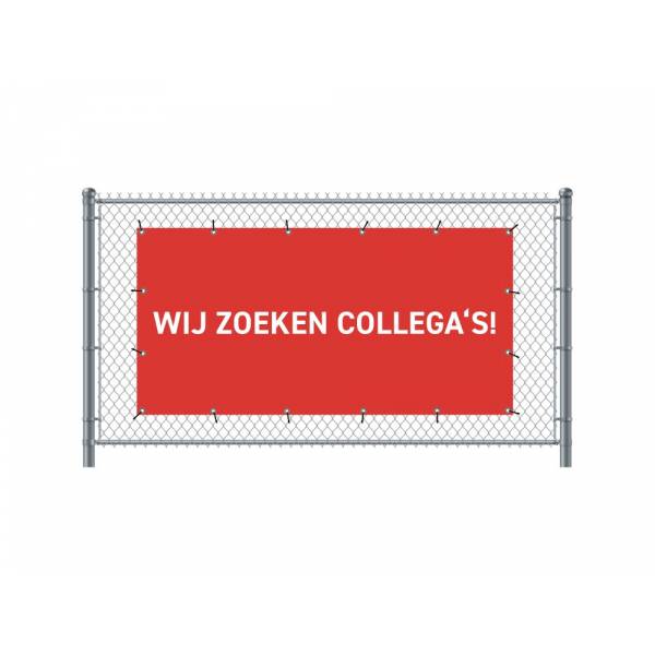 Fence Banner 300 x 140 cm Hiring Dutch Red