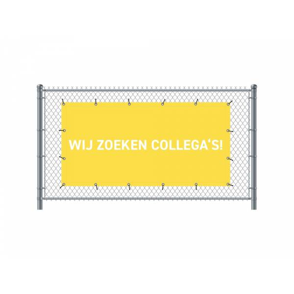 Fence Banner 200 x 100 cm Hiring Dutch Yellow