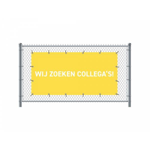 Fence Banner 300 x 140 cm Hiring Dutch Yellow