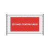 Fence Banner 300 x 140 cm Hiring English Red - 13