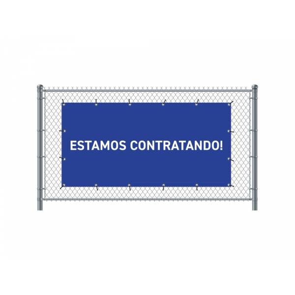 Fence Banner 200 x 100 cm Hiring Spanish Blue