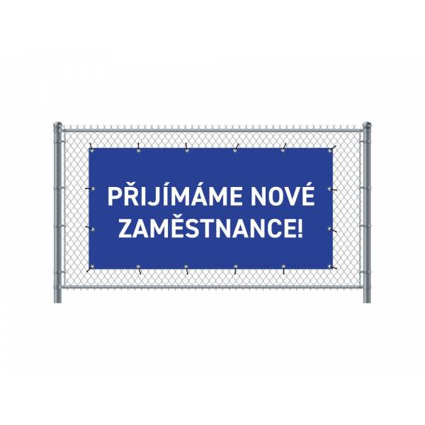 Fence Banner 300 x 140 cm Hiring Czech Blue