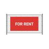 Fence Banner 200 x 100 cm Rent French Red - 0