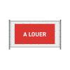 Fence Banner 200 x 100 cm Rent French Red - 4