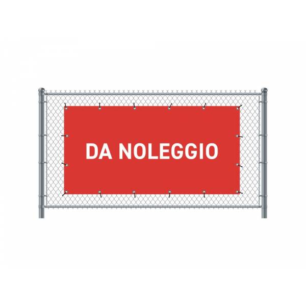 Fence Banner 200 x 100 cm Rent Italian Red