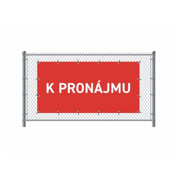 Fence Banner 200 x 100 cm Rent Czech Red