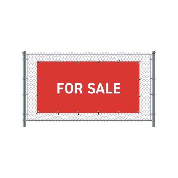 Fence Banner 300 x 140 cm Sale English Red
