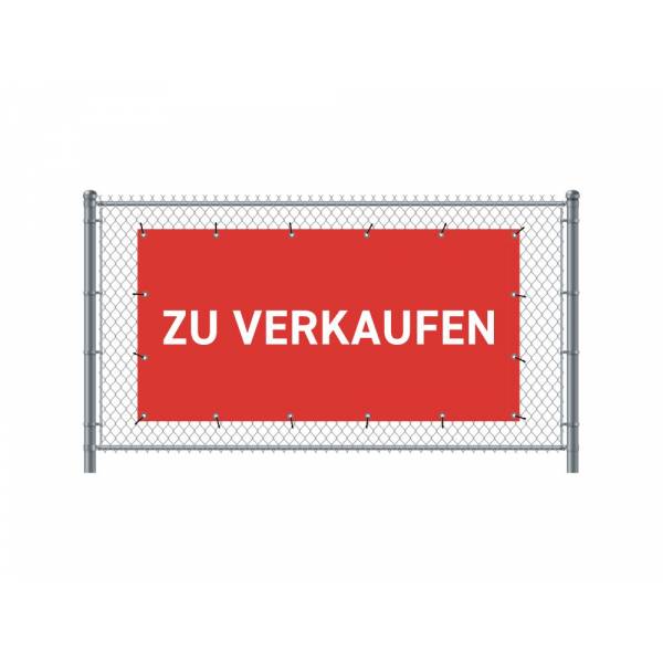 Fence Banner 300 x 140 cm Sale German Red