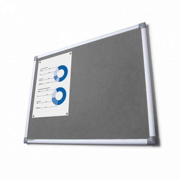 Fabric Notice Board Scritto® - Grey (100x200)