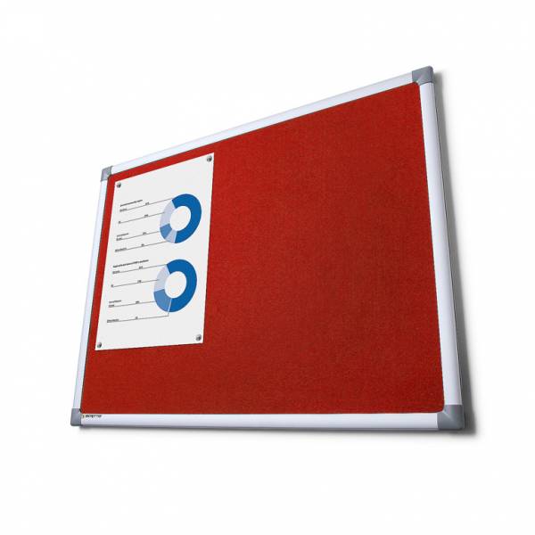 Fabric Notice Board Scritto® - Red (90x180)