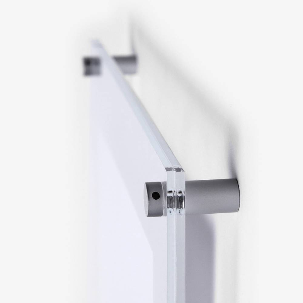Acrylic Poster Pockets Sandwich Panels Silver wall fixings