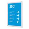 Acrylic Poster Pockets - Sandwich Panels - Silver wall fixings - 0