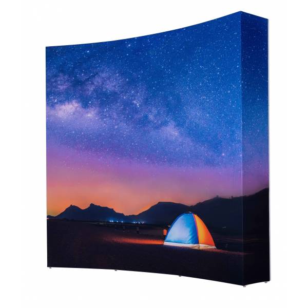 Pop-Up impress curved graphic frontside only 3x3 LED