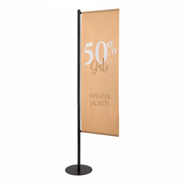 Indoor Flag Pole Double-sided Graphic 58 x 190 cm