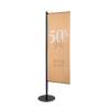 Indoor Flag Pole Two Sided Black Size M - 2