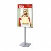 Double-Sided Info Pole with 25mm Snap Frame, Rondo Corner, 70 x 100 cm - 0