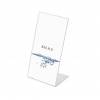 A8 Portrait acrylic L Stand Ticket Holder - 0