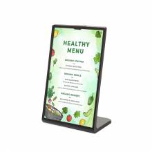 Black Menu Stand - L Shape