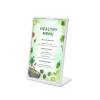 L Menu Stand - White - 3