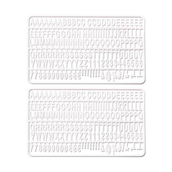 Set of White Plastic Letters for Black Letter Board