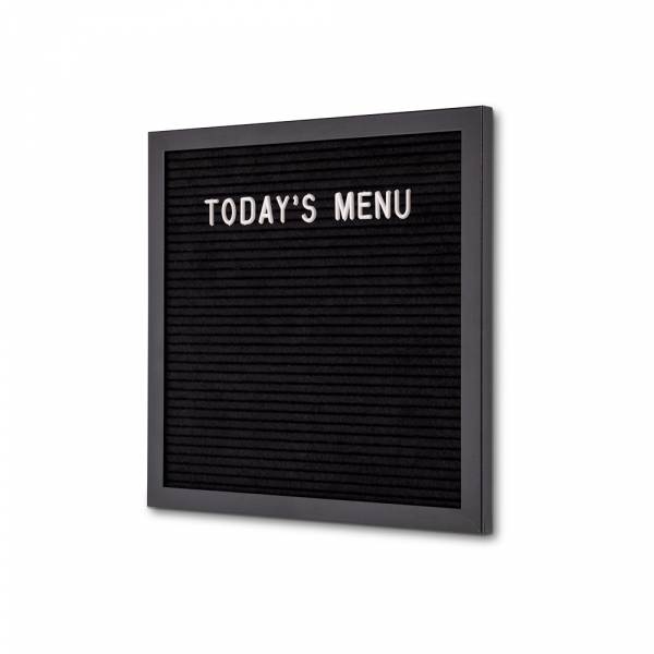 Black Letter Board 30 x 30 cm, black frame