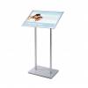 A2 Menu Stand - 25mm snap frame Silver laminate MFC base - 4