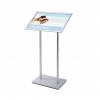 A4 Menu Display Stand - 25mm snap frame Silver laminate MFC base - 1