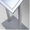 A2 Menu Stand - 25mm snap frame Silver laminate MFC base - 21