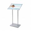 A4 Menu Display Stand - 25mm snap frame Silver laminate MFC base - 2