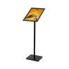 A4 Menu Display Stand - 25mm snap frame Silver laminate MFC base - 3