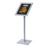 Premium Menu Stand - A4 & A3 Compasso® snap frame in silver - 1