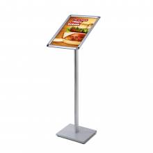 A3 Menu Stand - 25mm snap frame Silver laminate MFC base