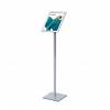 A4 Menu Display Stand - 25mm snap frame Silver laminate MFC base - 1