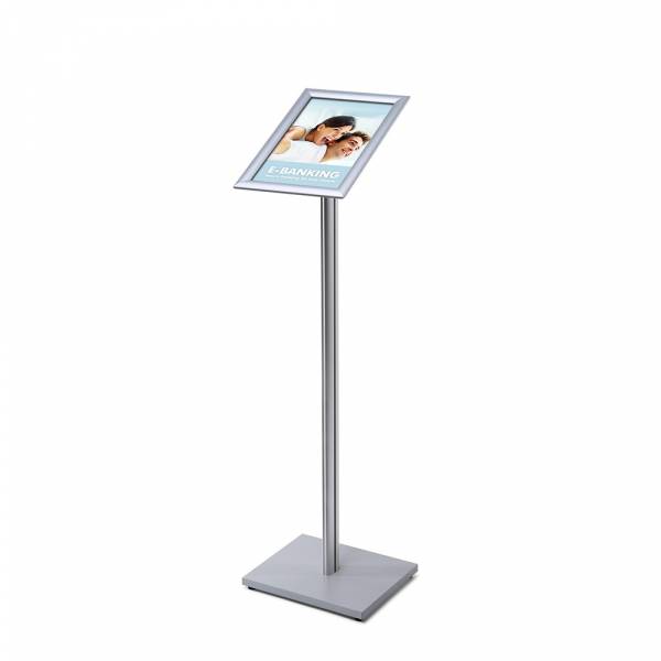 A4 Menu Display Stand , 25 mm, SECH pole, wood base