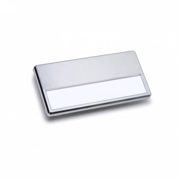 Magnetic Name Badge, Silver