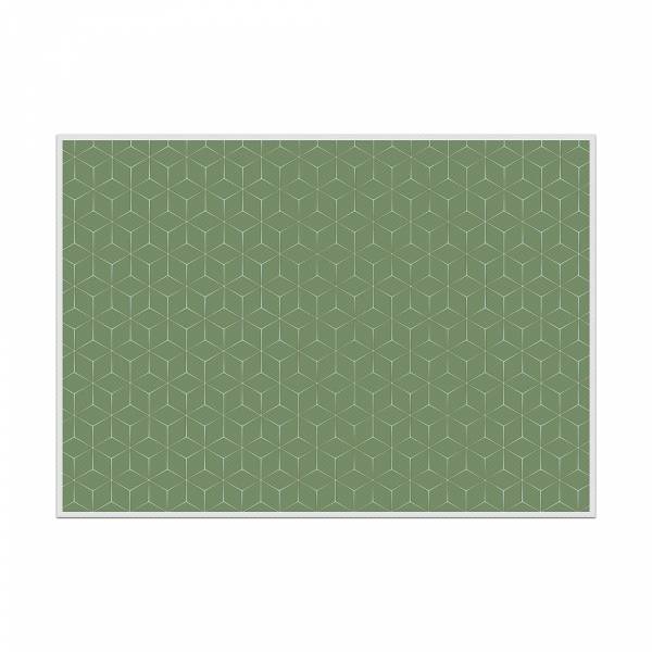 Placemat Hexagon Green