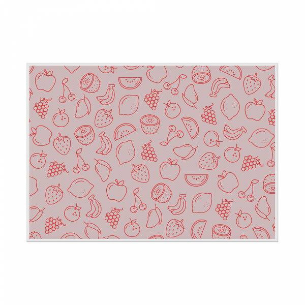 Placemat Fruits Abstract Red