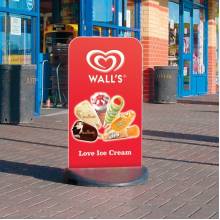 Flexible Pavement Sign with printable panel