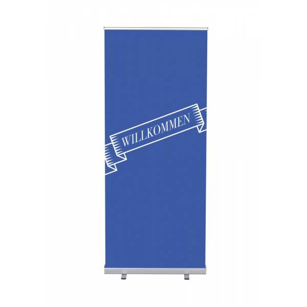 Roll-Banner Budget 85 Complete Set Welcome Blue German