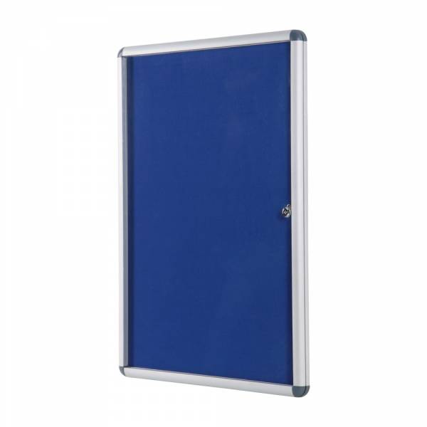 Lockable Fabric Noticeboard - Blue (60x90)