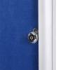 Lockable Fabric Noticeboard - Blue (90x120) - 3