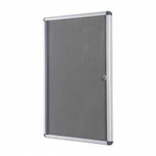 Lockable Fabric Noticeboard - Grey (90x120)